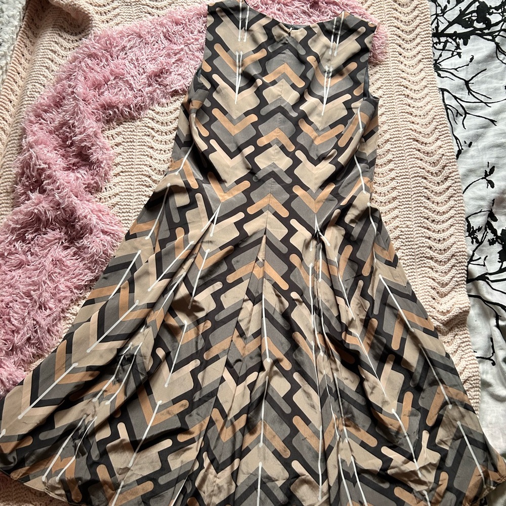 Liz Claiborne Black and White Asymmetrical A-Line Dress